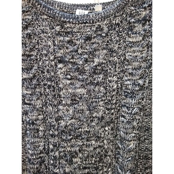 Gap Womens Sweater Small Marled Cable Crew Neck Cotton Pullover - Picture 3 of 8